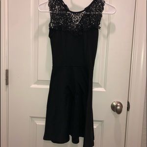 Black mini dress